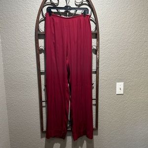 Armani Collezioni Red Wide Leg Pant